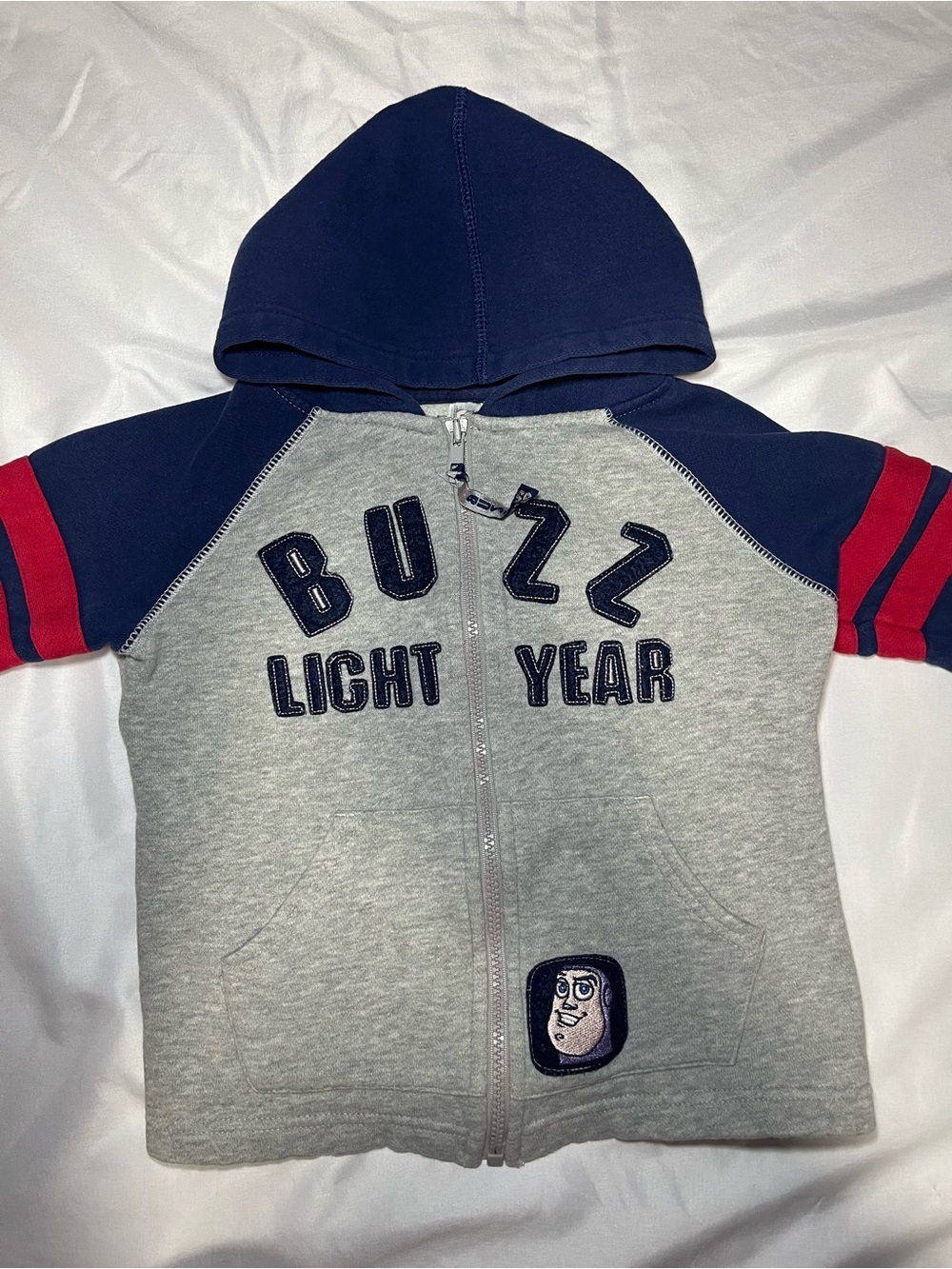 Vintage Disney Store Pixar Toy Story Buzz Lightyear Hoodie Jacket 4T Y2K RARE